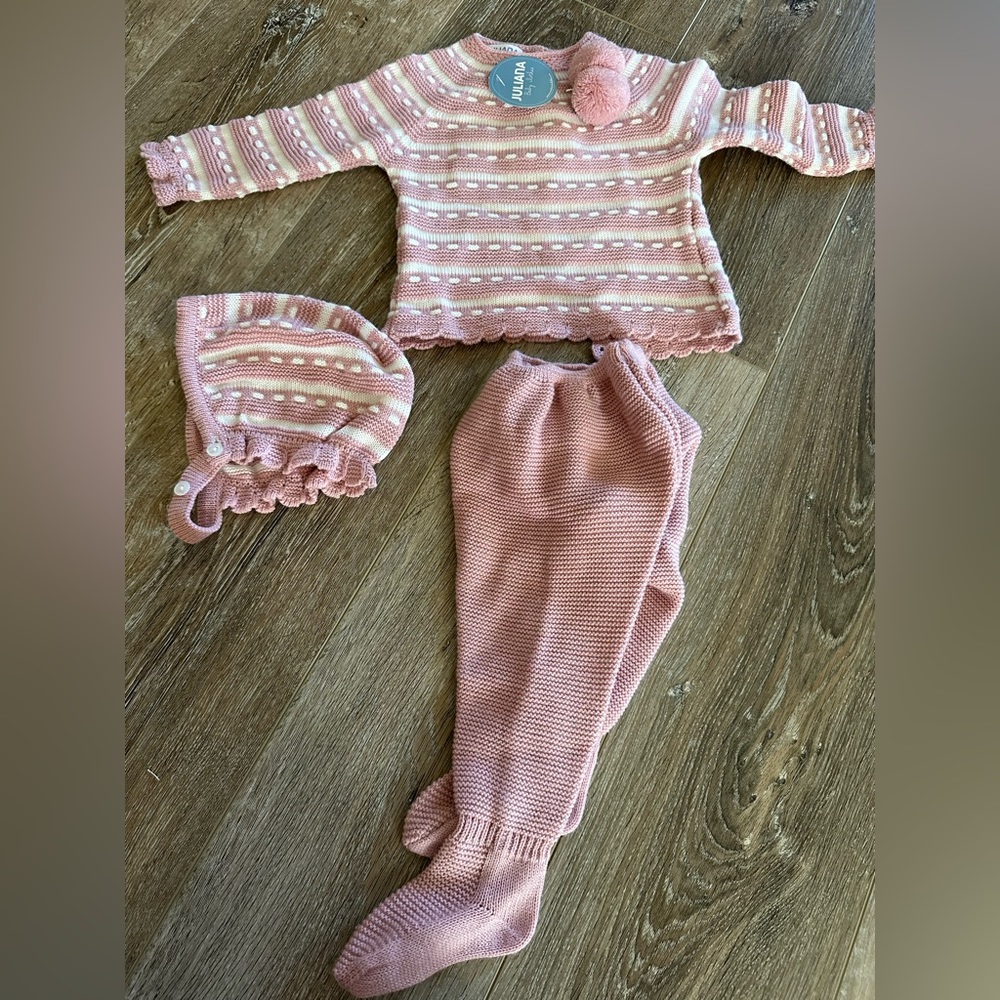 Juliana Spanish knit romper NWT 12 months
